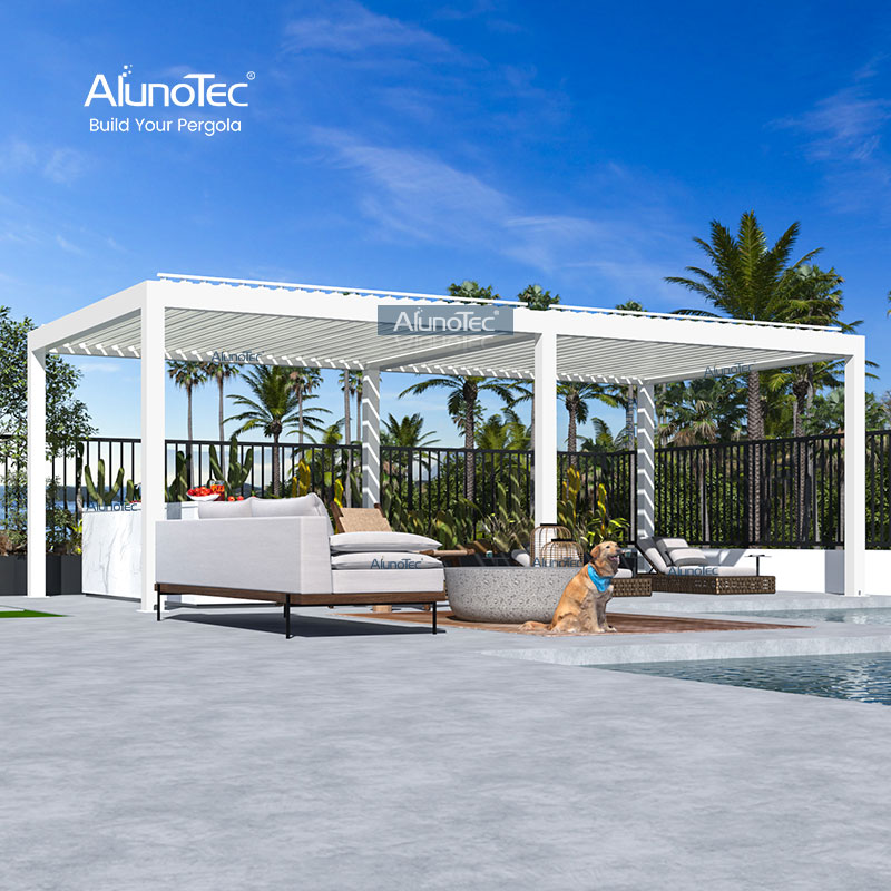 AlunoTec Motorised Canopies Pergo Eco Style Pergola Pavilion Backyard Structure 