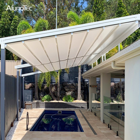 The Use Of Retractable Roof Awning - Aluminum Pergola-AlunoTec