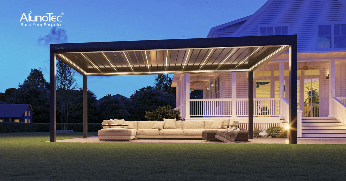 pergola with LED light