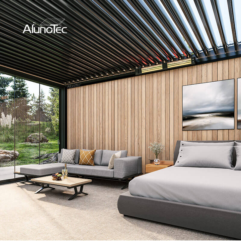 AlunoTec Heavy Duty 4.5x7m Large-Span Freestanding Murale Aluminum Louvered Pergola