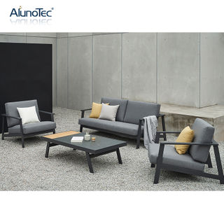 Garden Aluminum Frame Waterproof Sofas Outdoor Furniture Table Chairs Modular Sofa