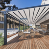 Outdoor Metal Pergola Retractable Awning with Adjustable Roof Louvers