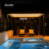 30L X 12W X 8H Free Standing Motorized Louvered Pergola with Sliding Doors