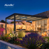 AlunoTec Customized Outdoor Waterproof Garden Gazebo Louver Pergola Cover with Led Light