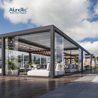 AlunoTec Customized Large-Scale Commercial Restaurants Contractors Building Aluminum Struxure Pergola