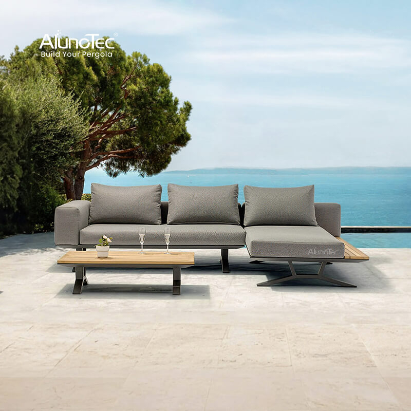 AlunoTec New Rainproof Sun Screen Outdoor Furniture Recliner Sofa Dining 4 Sets