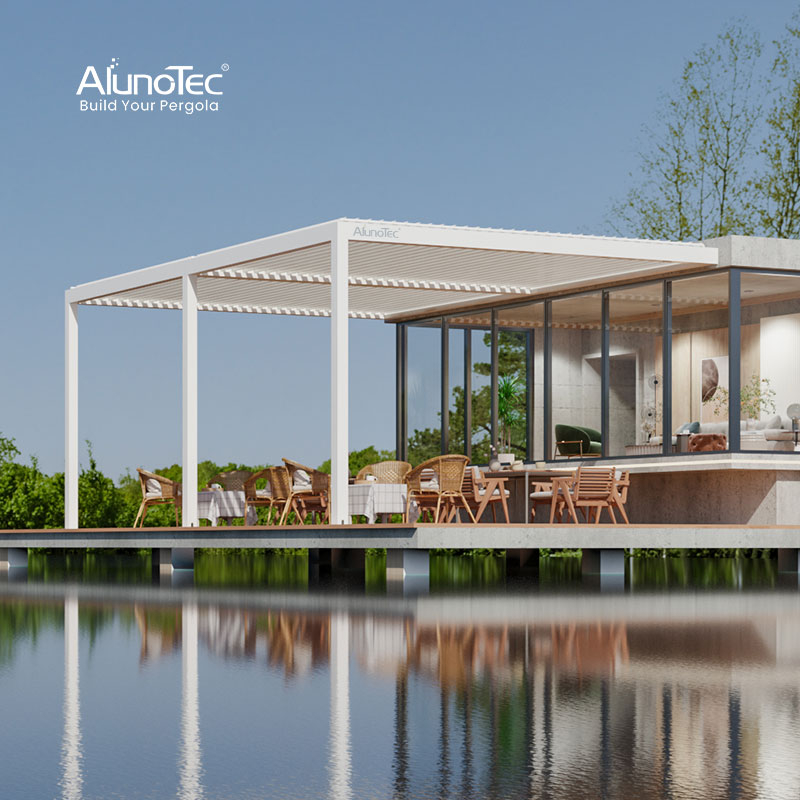 AlunoTec 10x10 24x24 Home Garden Rainproof Sunshade Second Floor Terrace Pergola