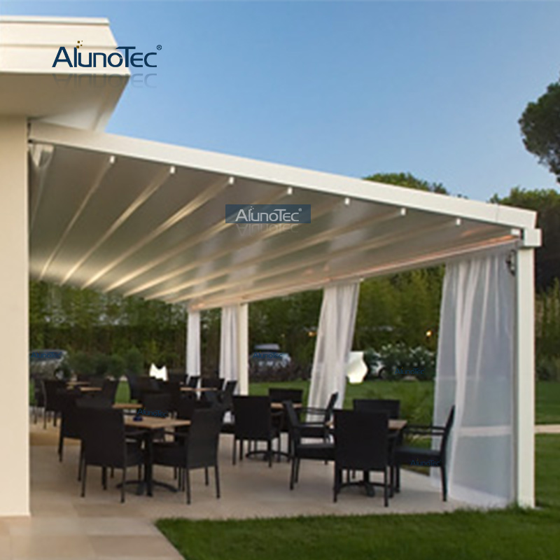 Electric Outdoor Shading PVC Pergola with Side Sun Screen