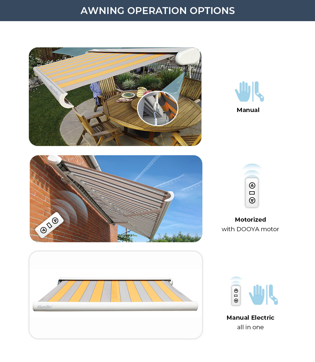 4m full cassette manual awning