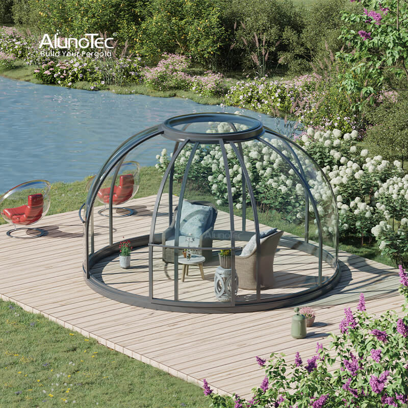 AlunoTec Maximize Natural Light Outdoor Views Waterproof Freestanding Family Round Sunroom 