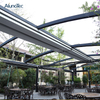 Automatic Retractable Pergola Roof With Electric System Waterproof Awning With Side Screen 