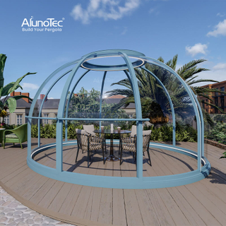 AlunoTec Maximize Natural Light Outdoor Views Waterproof Freestanding Family Round Sunroom 