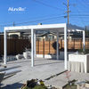 AlunoTec Automatic Modern Patio Gazebo Outdoor Aluminium Pergola Opening Louvred Roof