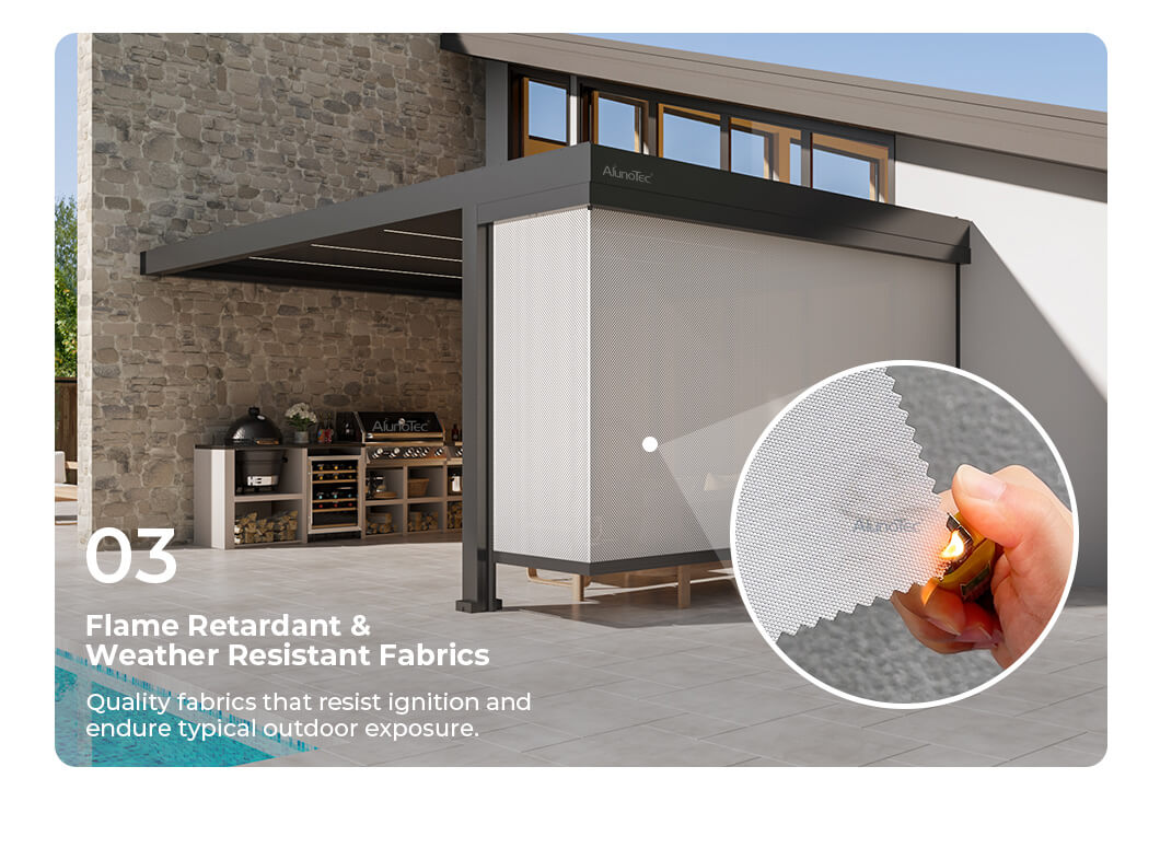 90&deg; corner Zipped blinds (4)