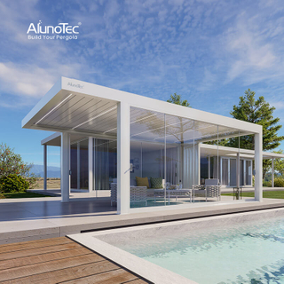 AlunoTec Residential Villa Private Customized Intelligent Patio Deck Shade Pergola Kits