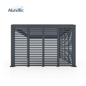 AlunoTec Custom Made Privacy Aluminum Slatted Fence Panels for Pergola Residential Commercial