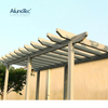 AlunoTec Sun Shade WPC Wood Pergola Outdoor Gazebo Canopy Windproof Balcony Wooden Roof