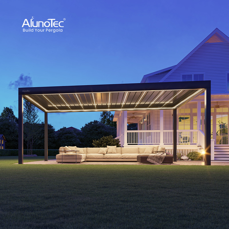AlunoTec 4.5x7m Outdoor Patio Shade Canopy Backyard Pergola Designs Covered Deck Furniture