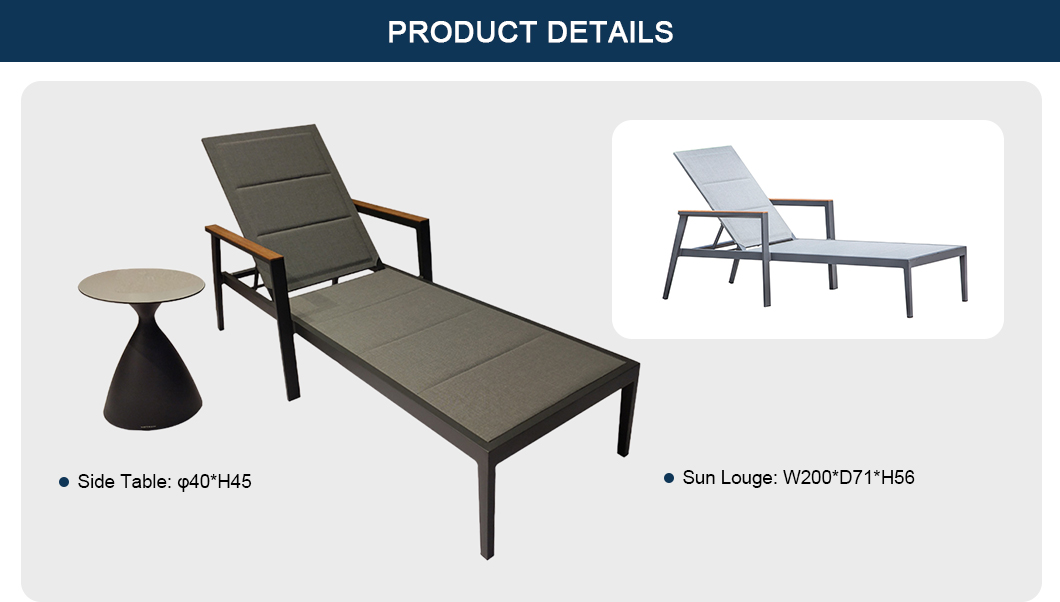 Outdoor Garden Lounger Sun Lounger Chaise Lounges (3)
