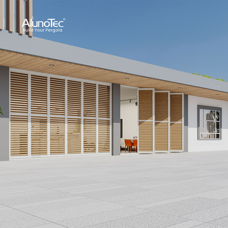 AlunoTec Premium Customizable Weatherproof Foldind Bifold Aluminum Door Louver Window Shutters Panel