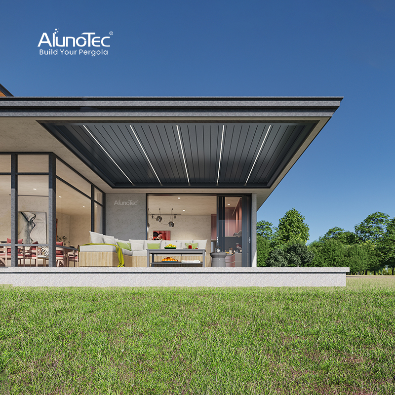 AlunoTec 4.5x7m Outdoor Patio Shade Canopy Backyard Pergola Designs Covered Deck Furniture