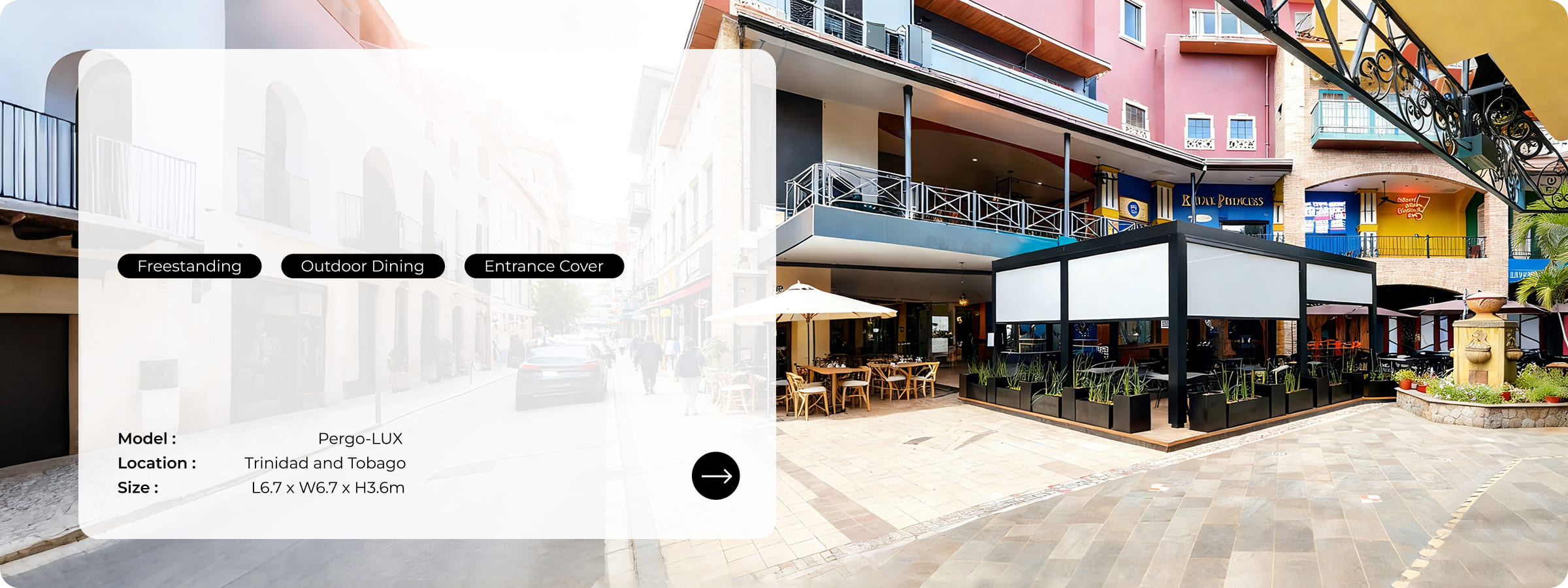 outdoor dining pergola