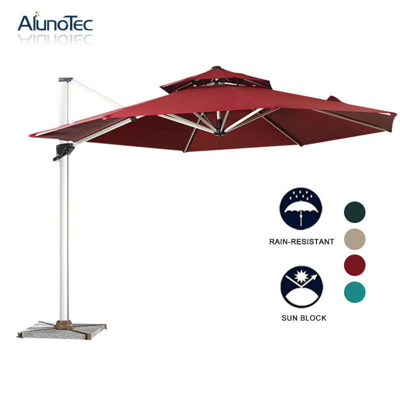 Easy Control Sun Shade Aluminum Folding Parasols Roman Beach Outdoor Umbrella