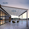 Waterproof Electric Pergola Awnings Retractable PVC Awning with Led Light