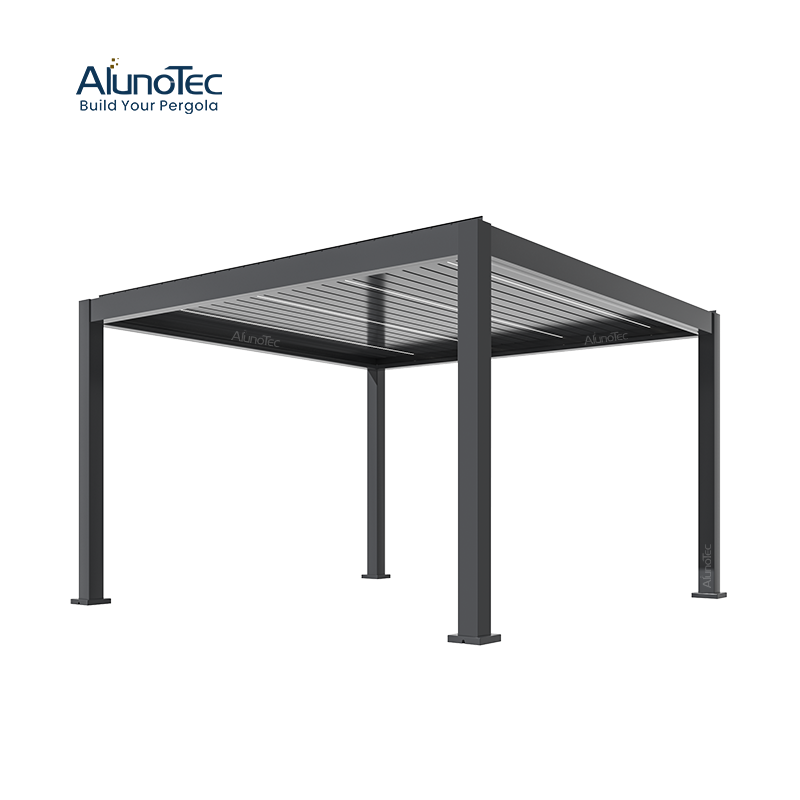  AlunoTec New Arrivals 4x6m Only 4 Posts Bioclimatic Electric Outdoor Shades Area Structure Pergola