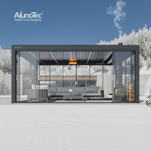 AlunoTec Canada Snow Protection Four Seasons Aluminum Louvered Roof Structure Pergolas