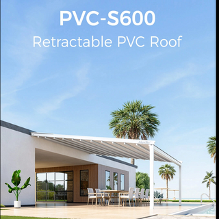  AlunoTec Heavy-Duty Aluminum Retractable Awning PVC Pergola Sunshading Cover