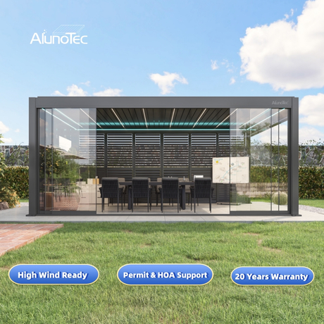 AlunoTec 5x5 5x6m 4x6m Electric office Gym Patios Decks Pools Pergolas Shade