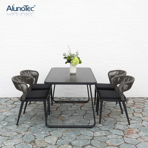 Outdoor Garden Furniture Dining Sets Stylish Rope Chair and Table - Buy