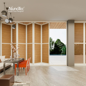 AlunoTec Premium Customizable Weatherproof Foldind Bifold Aluminum Door Louver Window Shutters Panel