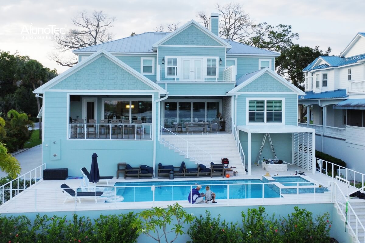 poolside pergola