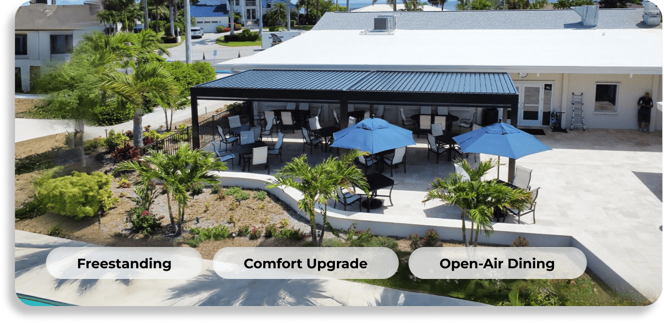 outdoor cafe pergola