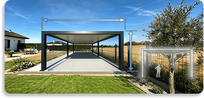custom size pergola
