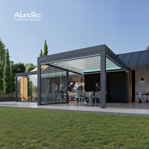 AlunoTec Commercial Patio Enclosure Pergola for Restaurant Hotel