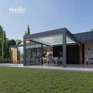 AlunoTec Commercial Patio Enclosure Pergola for Restaurant Hotel