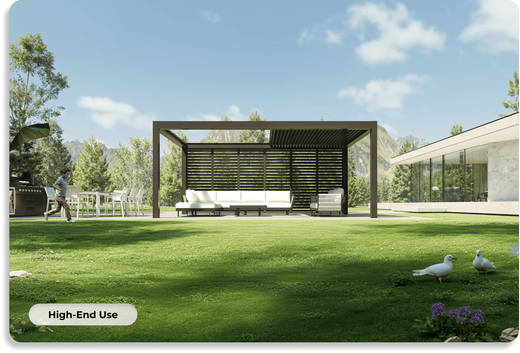 pergola with retractable roof