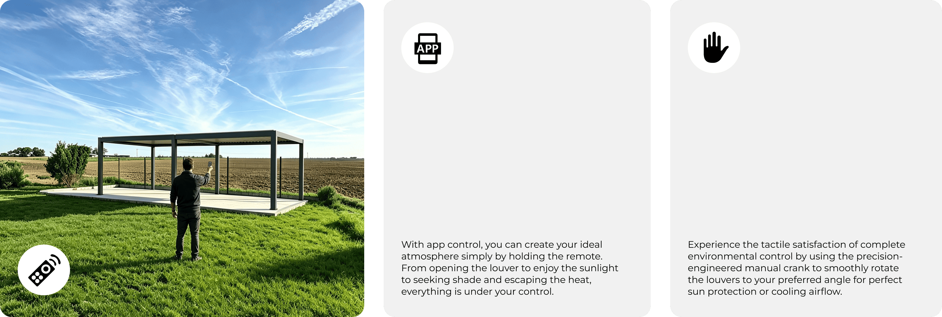 Remote-controlled pergola