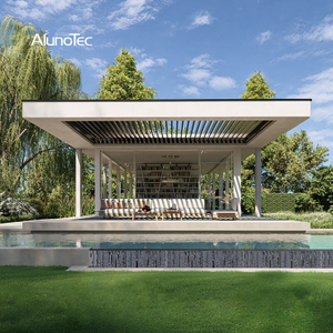 AlunoTec Custom Wall-to-wall Louvered Pergola without Posts