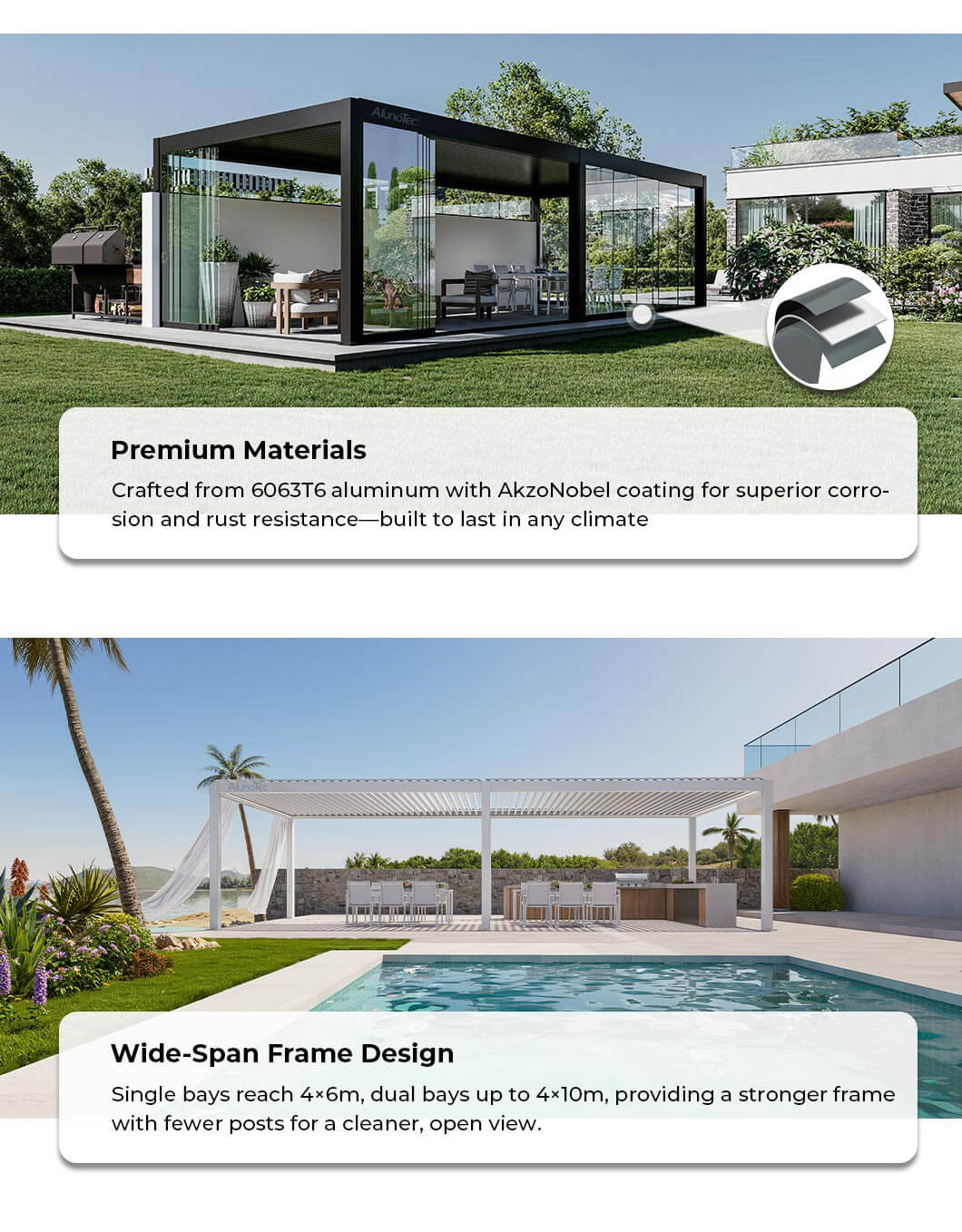 pergola with roof