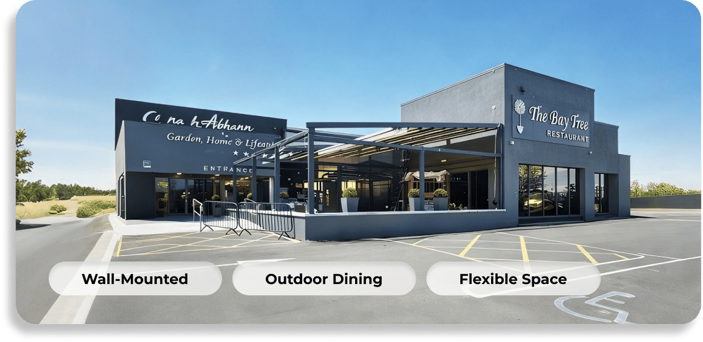 Retractable Restaurant Pergola