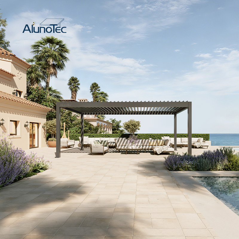 AlunoTec New Easy to Install Heavy-Duty Custom Motorized Pergola