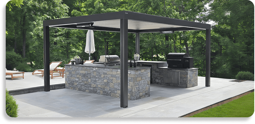 Outdoor Dining Setup outdoor kitchen