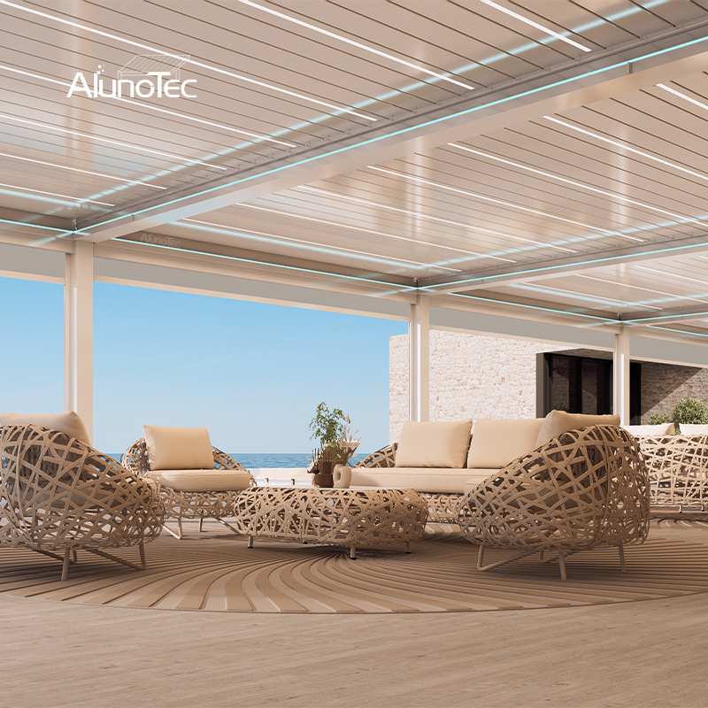AlunoTec Custom Motorized Louvered Pergola
