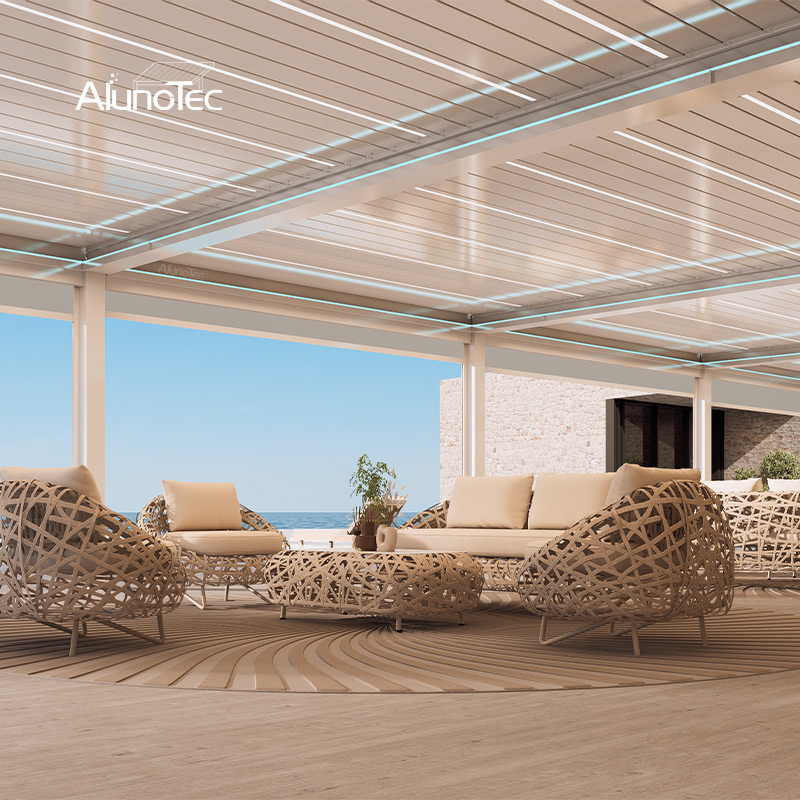 AlunoTec Custom Motorized Louvered Pergola