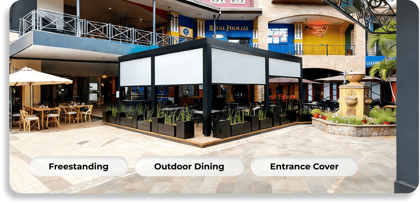 outdoor dining pergola