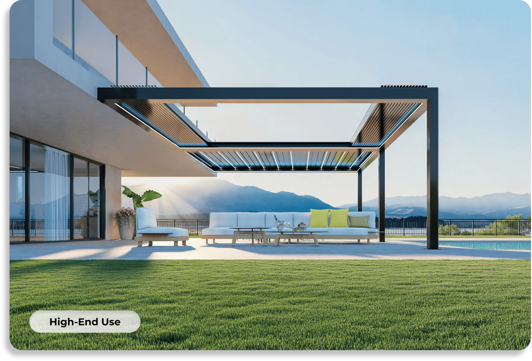 Retractable Louvered Roof